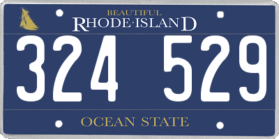 RI license plate 324529