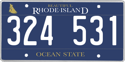 RI license plate 324531