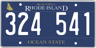 RI license plate 324541