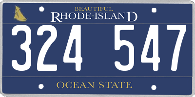 RI license plate 324547