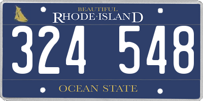 RI license plate 324548