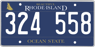 RI license plate 324558