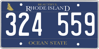 RI license plate 324559
