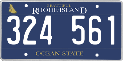 RI license plate 324561