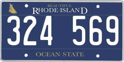 RI license plate 324569