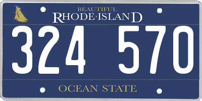 RI license plate 324570