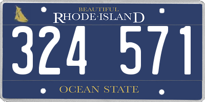 RI license plate 324571
