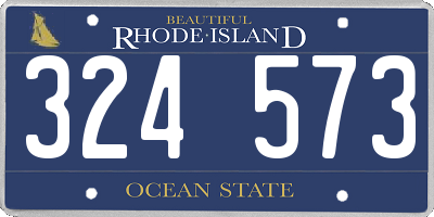 RI license plate 324573
