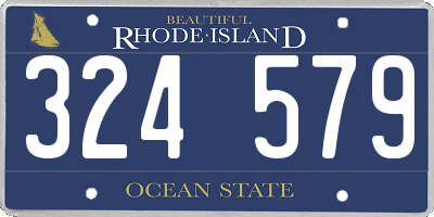 RI license plate 324579