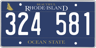 RI license plate 324581