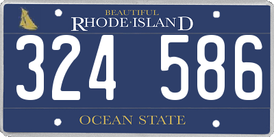 RI license plate 324586