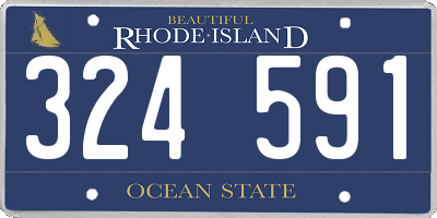 RI license plate 324591