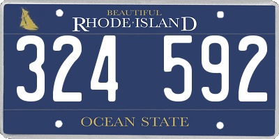 RI license plate 324592