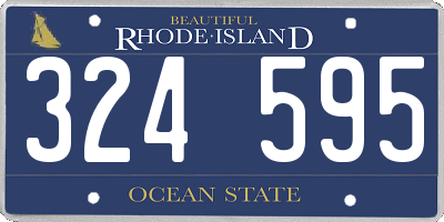RI license plate 324595