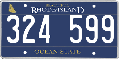 RI license plate 324599
