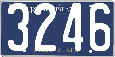 RI license plate 3246