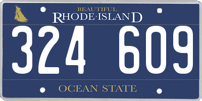 RI license plate 324609