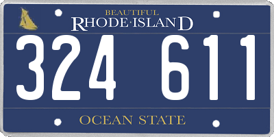 RI license plate 324611