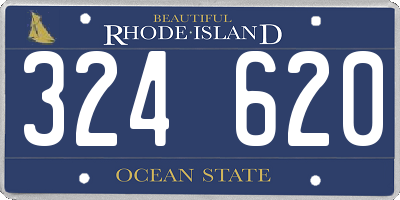 RI license plate 324620