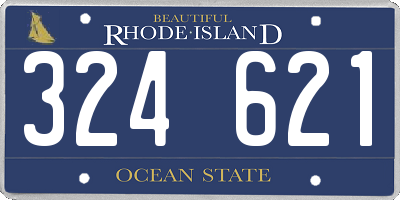 RI license plate 324621