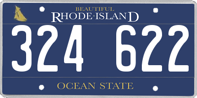 RI license plate 324622