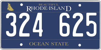 RI license plate 324625