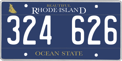RI license plate 324626