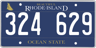 RI license plate 324629