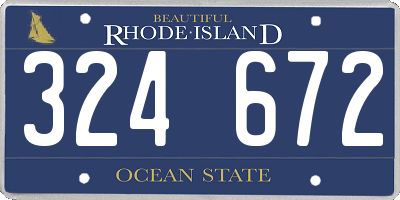 RI license plate 324672