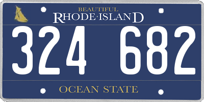 RI license plate 324682