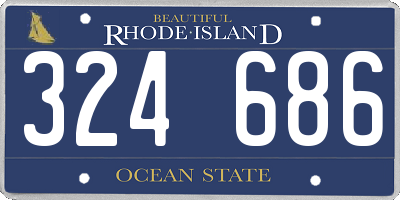 RI license plate 324686