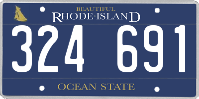 RI license plate 324691