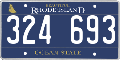 RI license plate 324693