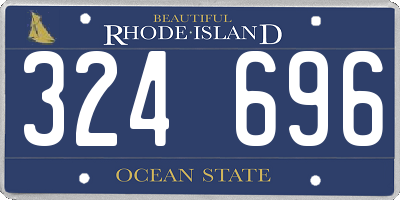 RI license plate 324696