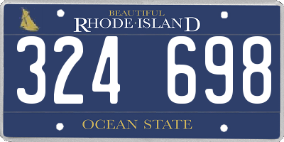 RI license plate 324698