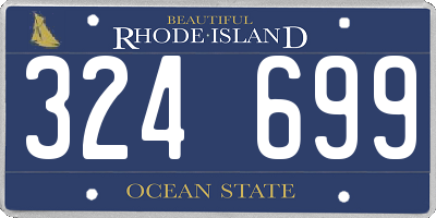 RI license plate 324699