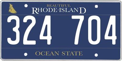 RI license plate 324704
