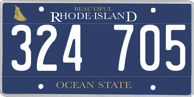 RI license plate 324705