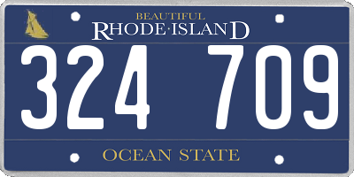 RI license plate 324709