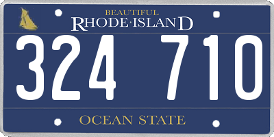 RI license plate 324710