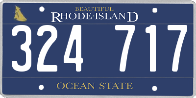 RI license plate 324717