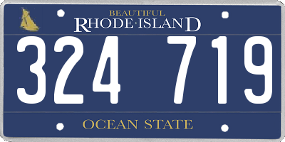 RI license plate 324719