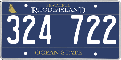 RI license plate 324722