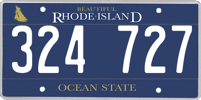 RI license plate 324727