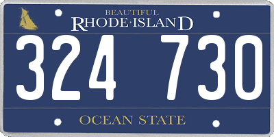 RI license plate 324730