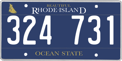 RI license plate 324731