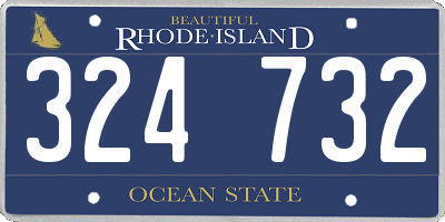 RI license plate 324732