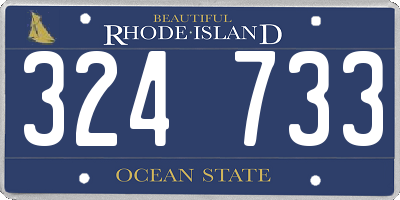 RI license plate 324733