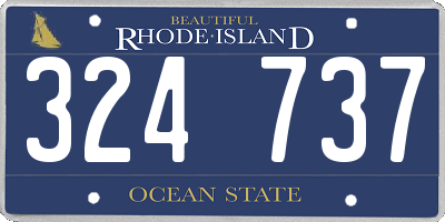 RI license plate 324737