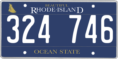 RI license plate 324746